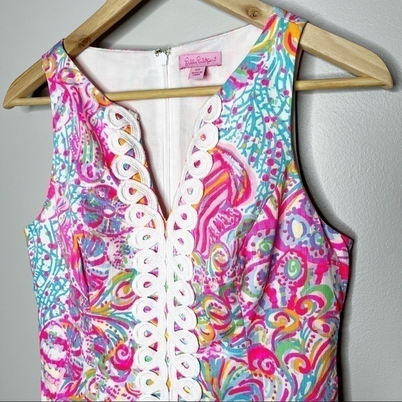 Lilly Pulitzer Ryder Shift Dress Multi Swish Fish Sz 00 - Picture 5 of 10